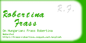 robertina frass business card